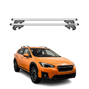 Barres de toit transversales pour Subaru XV 2011-2018 90kg Alu Gris 2x