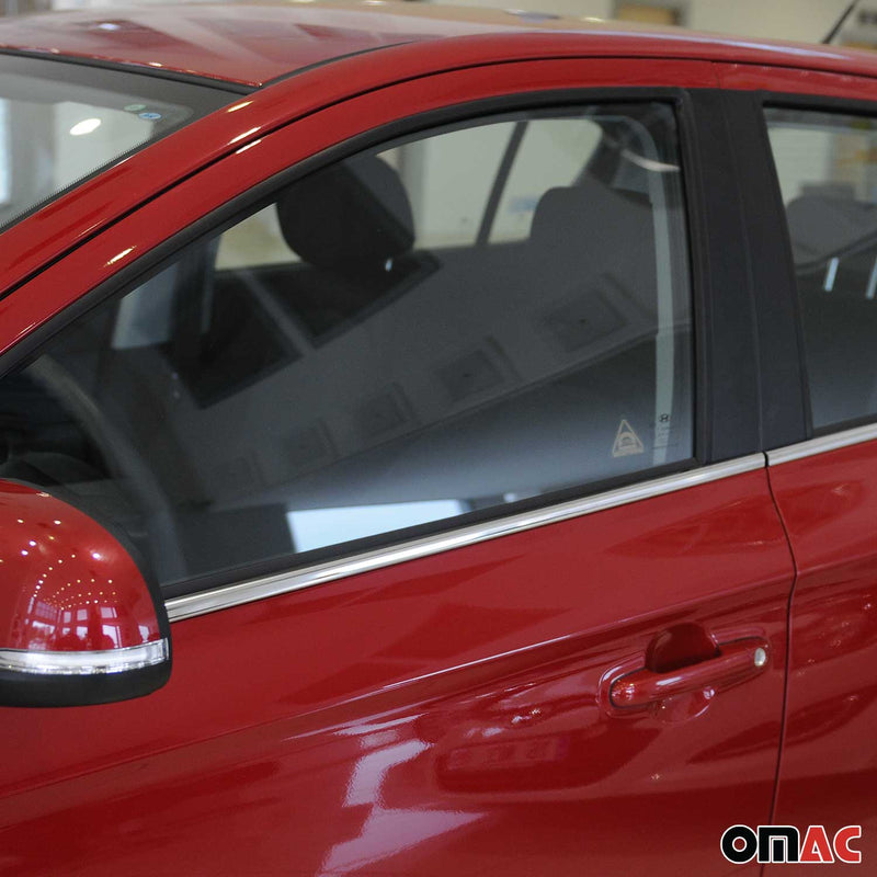 Baguettes pour contour Latérales pour Hyundai i20 2008-2014 en acier inox chrome