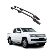 Barres de toit longitudinales pour VW Amarok Double Cab 2010-2024 Alu Noir