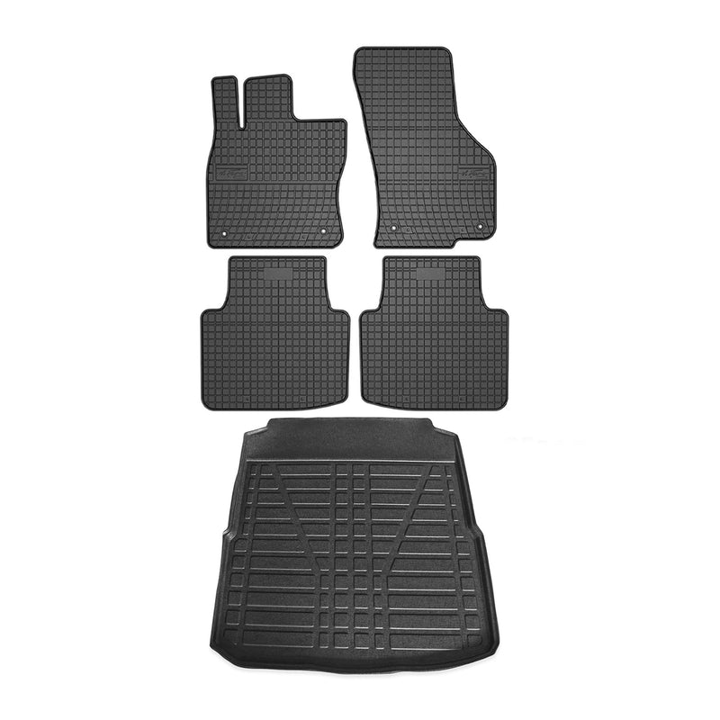 Kit Tapis de sol et coffre pour VW Arteon 2017-2024 TPE Noir