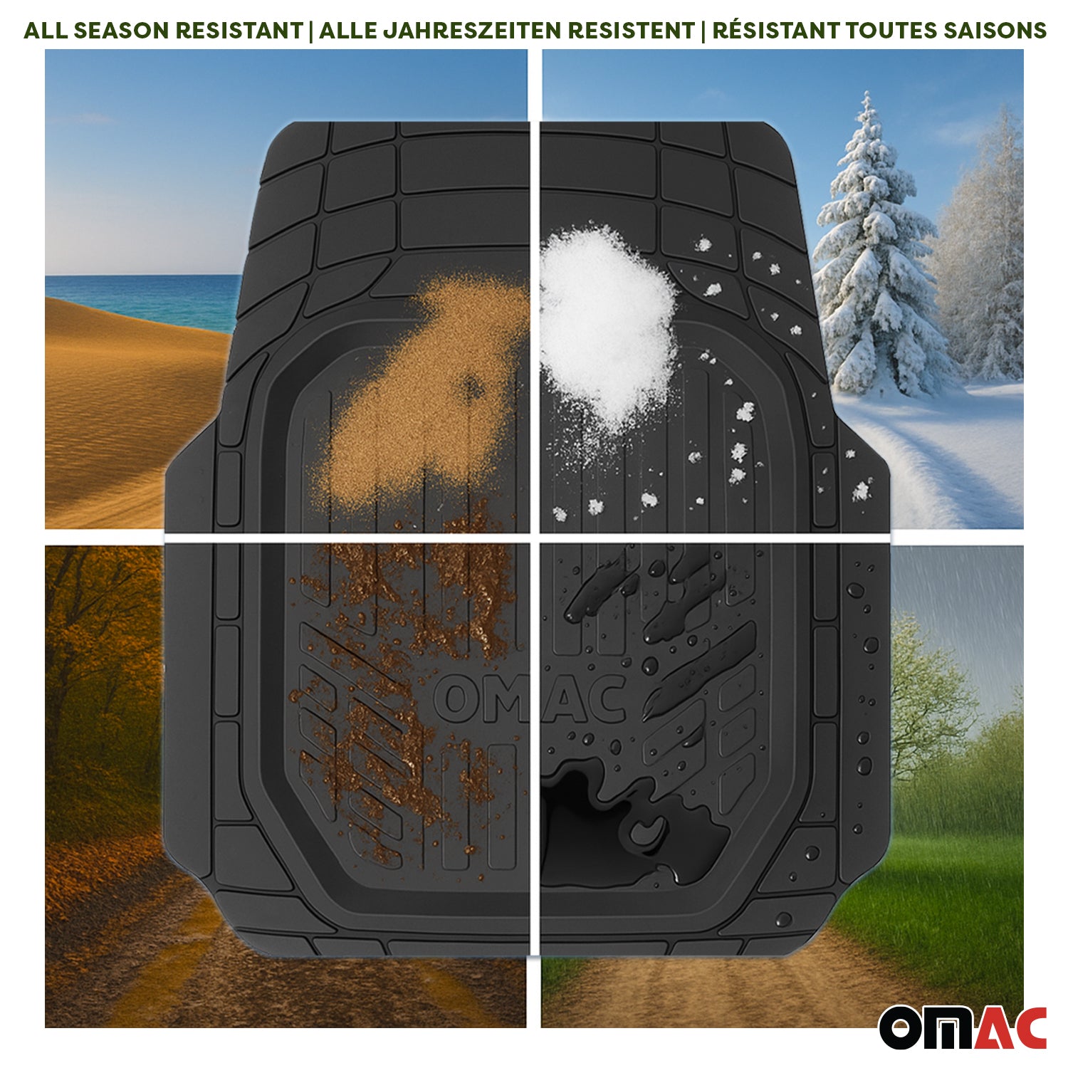 Tapis de sol pour Nissan Qashqai antidérapants et toutes saisons 4 Pcs
