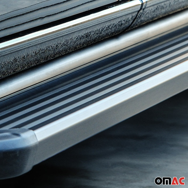 Marchepieds Latéraux pour VW T6 T6.1 Transporter 2015-24 Noir Aluminium L1 Court