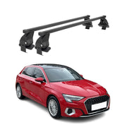 Menabo Barres de toit Transversales pour Audi A3 8Y Sportback 2020-2025 Noir 2x