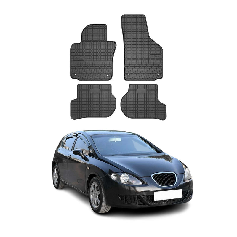 Tapis de Sol pour Seat Leon II 2005-2013 OMAC Noir Caoutchouc