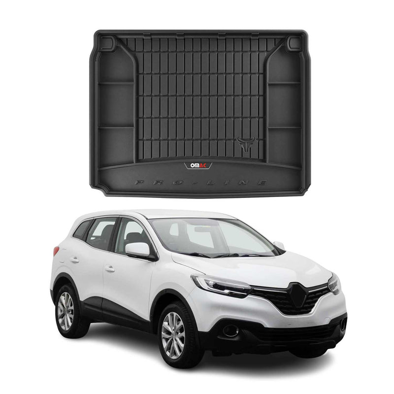 OMAC Tapis de coffre pour Renault Kadjar 2015-2022 en caoutchouc Noir