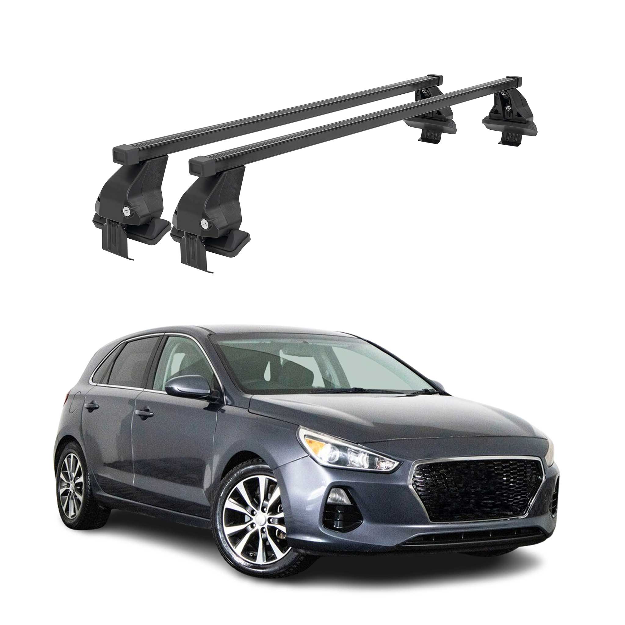 Barres Transversales Menabo pour Hyundai Elantra GT 2017-2020 Noir