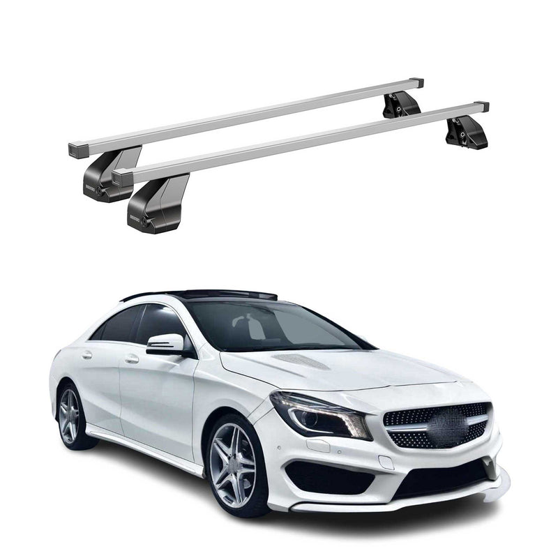 Barres de toit transversales pour Mercedes CLA C117 2013-2019 Acier Gris