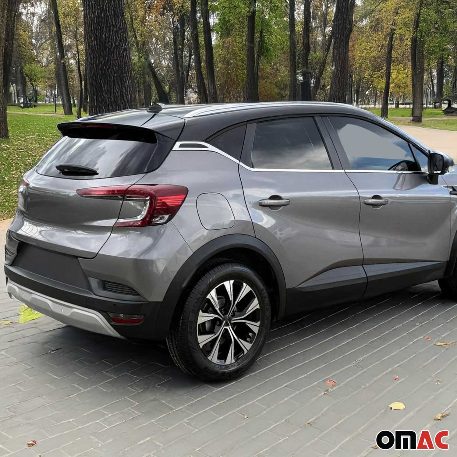 Baguettes pour contour Latérales pour Renault Captur 2 2019-2026 Inox Chromé 8x