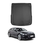 OMAC Tapis de coffre pour Audi A6 C8 4A Break Allroad 2018-2025 caoutchouc Noir