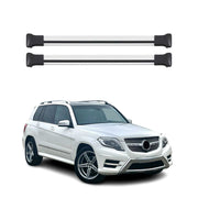 OMAC Barres de toit en aluminium pour Mercedes GLK X204 2008-2015 Gris 2Pcs TÜV