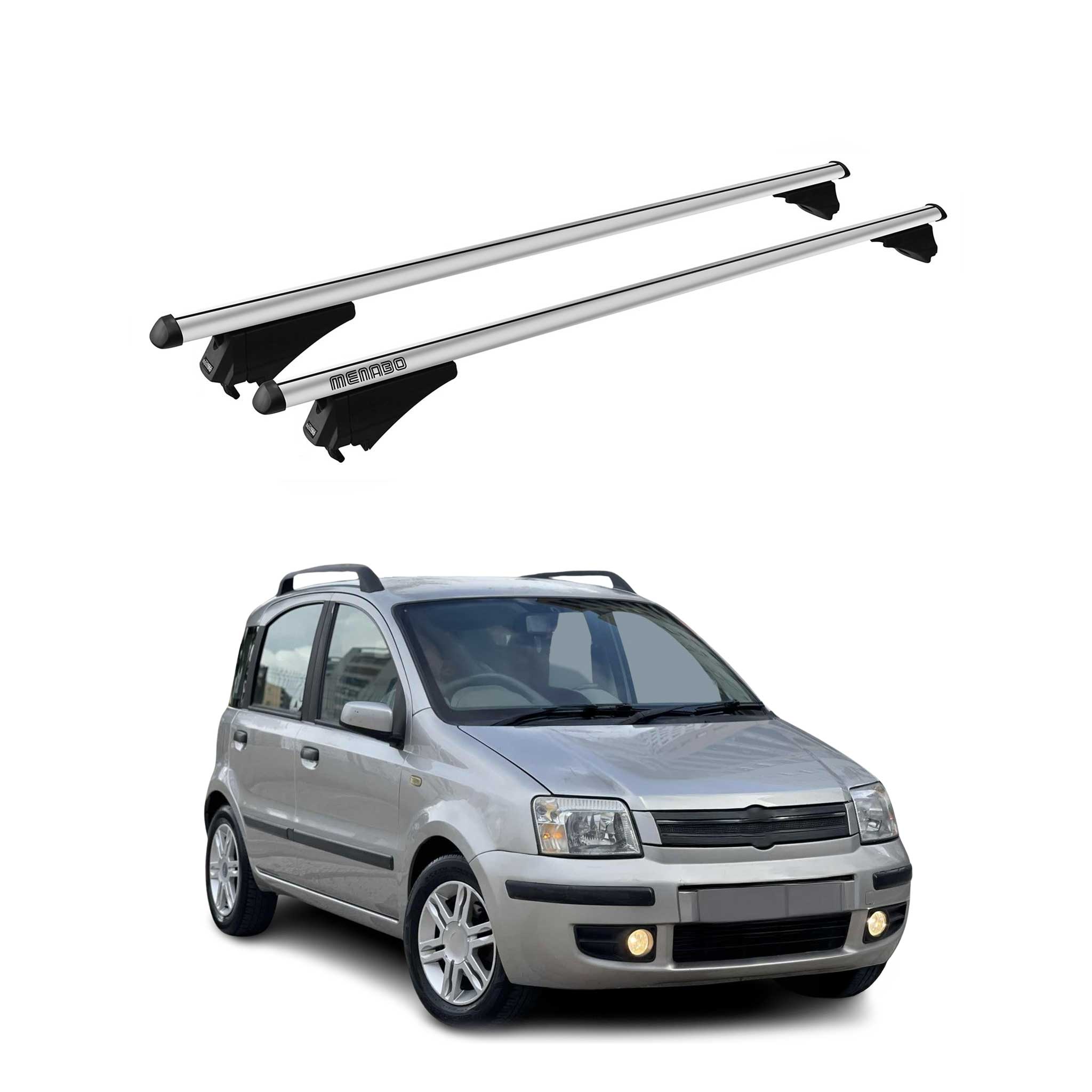 Tiger Barres De Toit Transversales pour Fiat Panda II 169 2003-2012 Alu Gris 2x