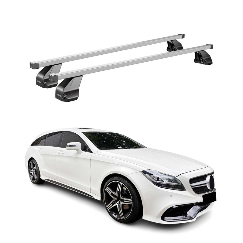 Barres de toit transversales pour Mercedes CLS X218 2012-2014 Acier Gris