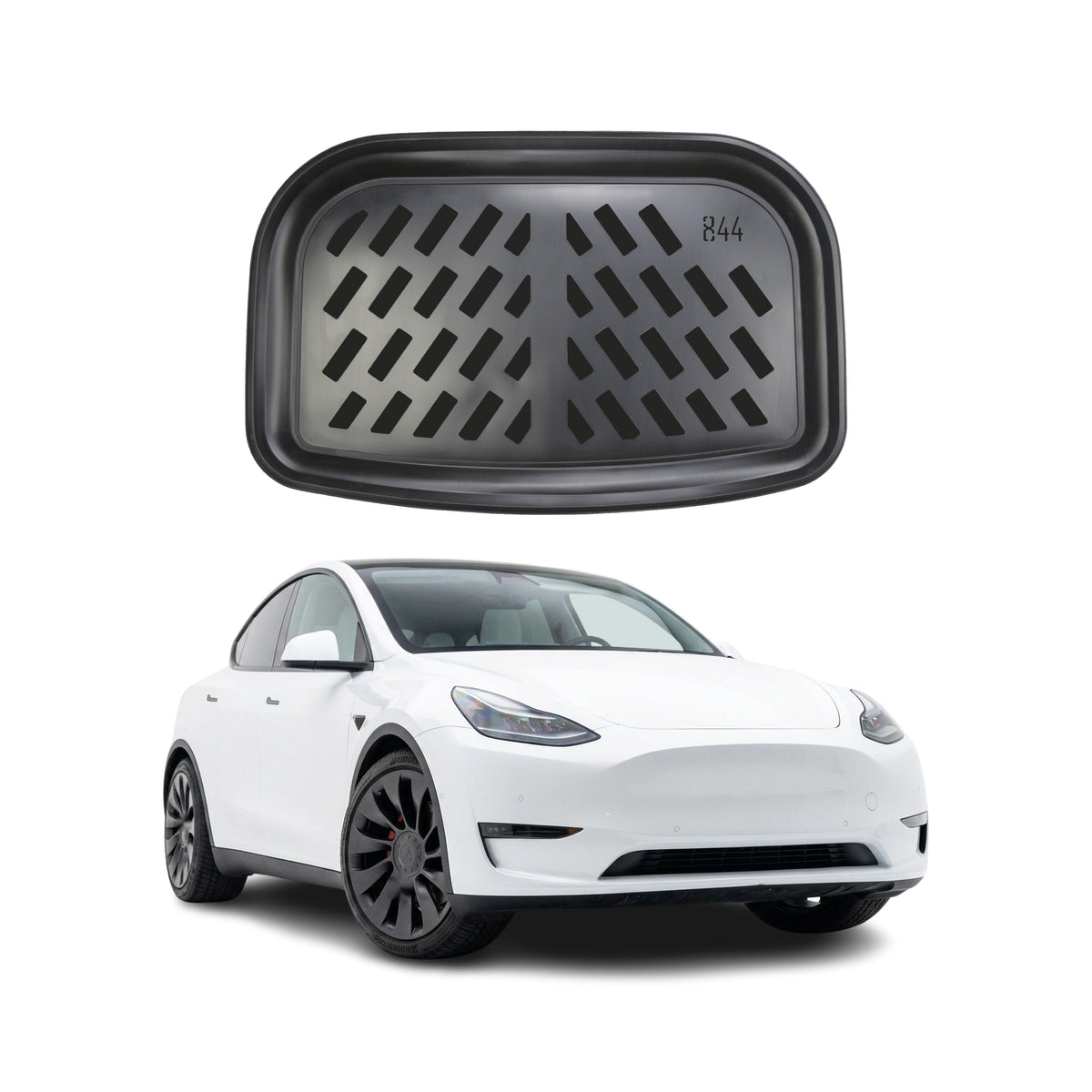 Tapis de coffre Inférieur pour Tesla Model Y 2021-2024 Noir 3D en Caoutchouc TPE