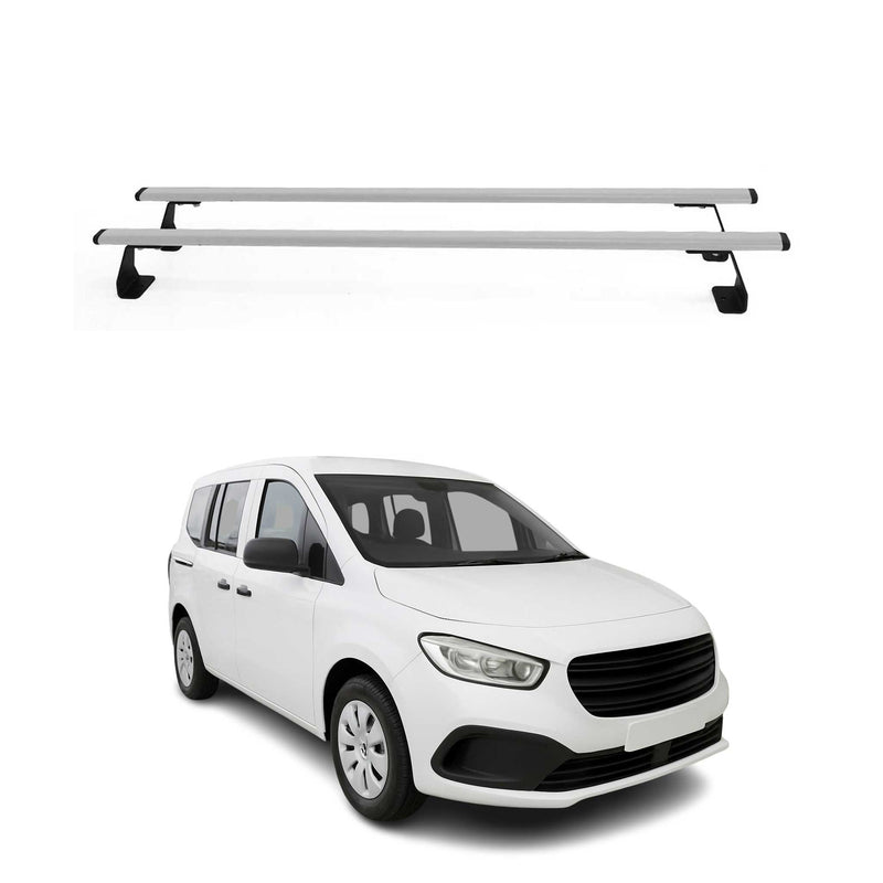 Barres de toit transversales pour Mercedes Citan 2021-2025 Acier Gris 2 pcs