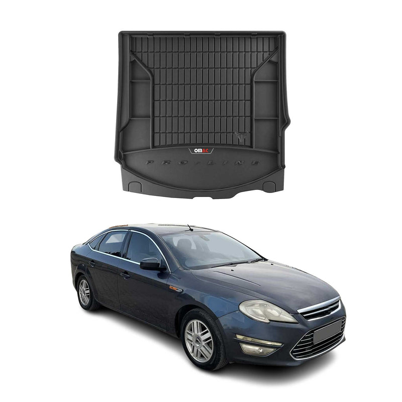 Tapis de Coffre pour Ford Mondeo mk4 Turnier 2007-14 en TPE Noir