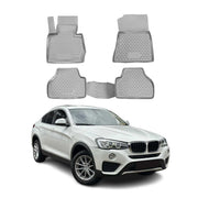 OMAC 3D Tapis de sol pour BMW X4 F26 2014-2018 caoutchouc TPE Gris 4Pcs