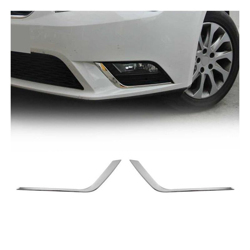 Cadre phare antibrouillard pour Seat Leon III 2012-2017 en acier inox Chromé