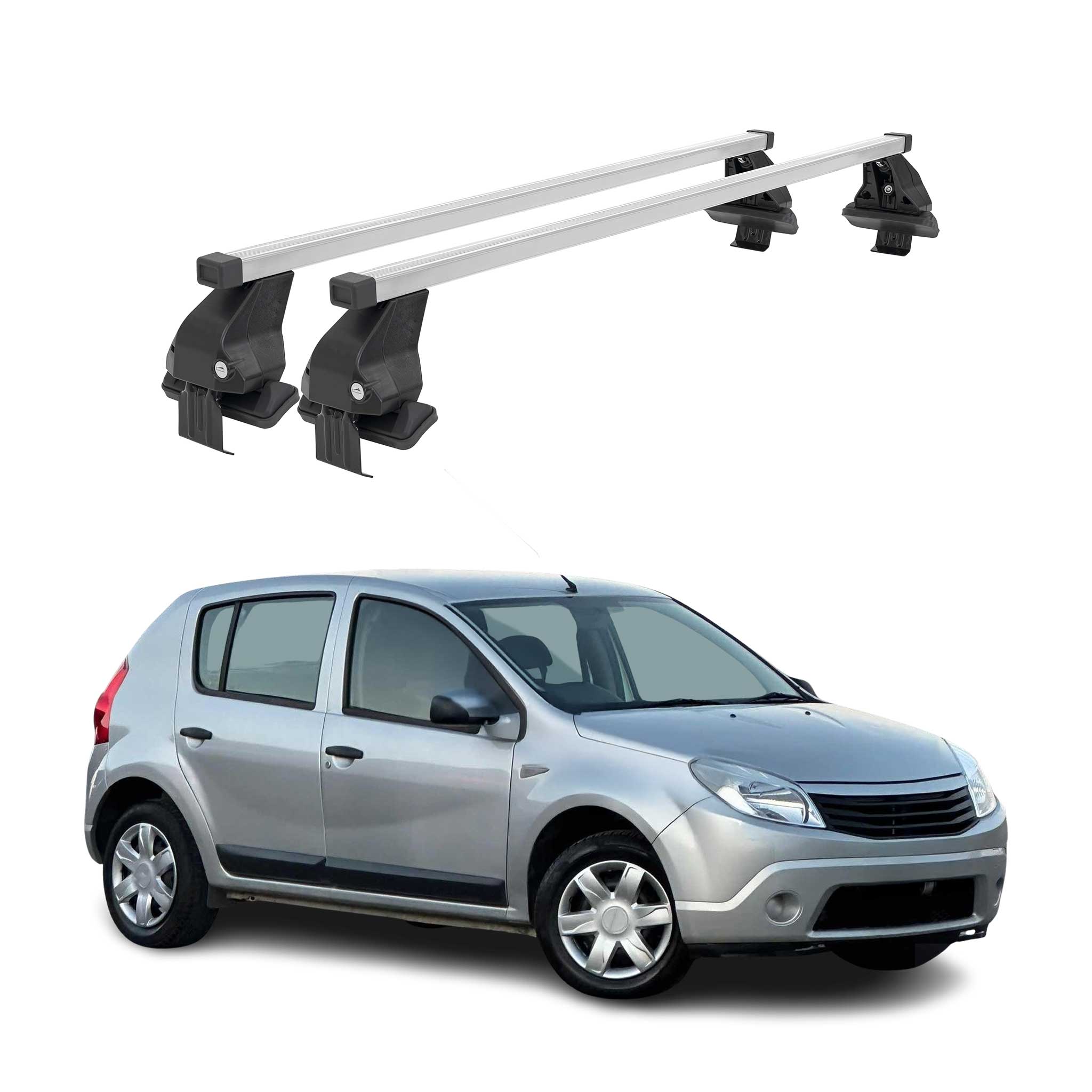 Barres de toit transversales pour Dacia Sandero 2008-2012 Acier Gris