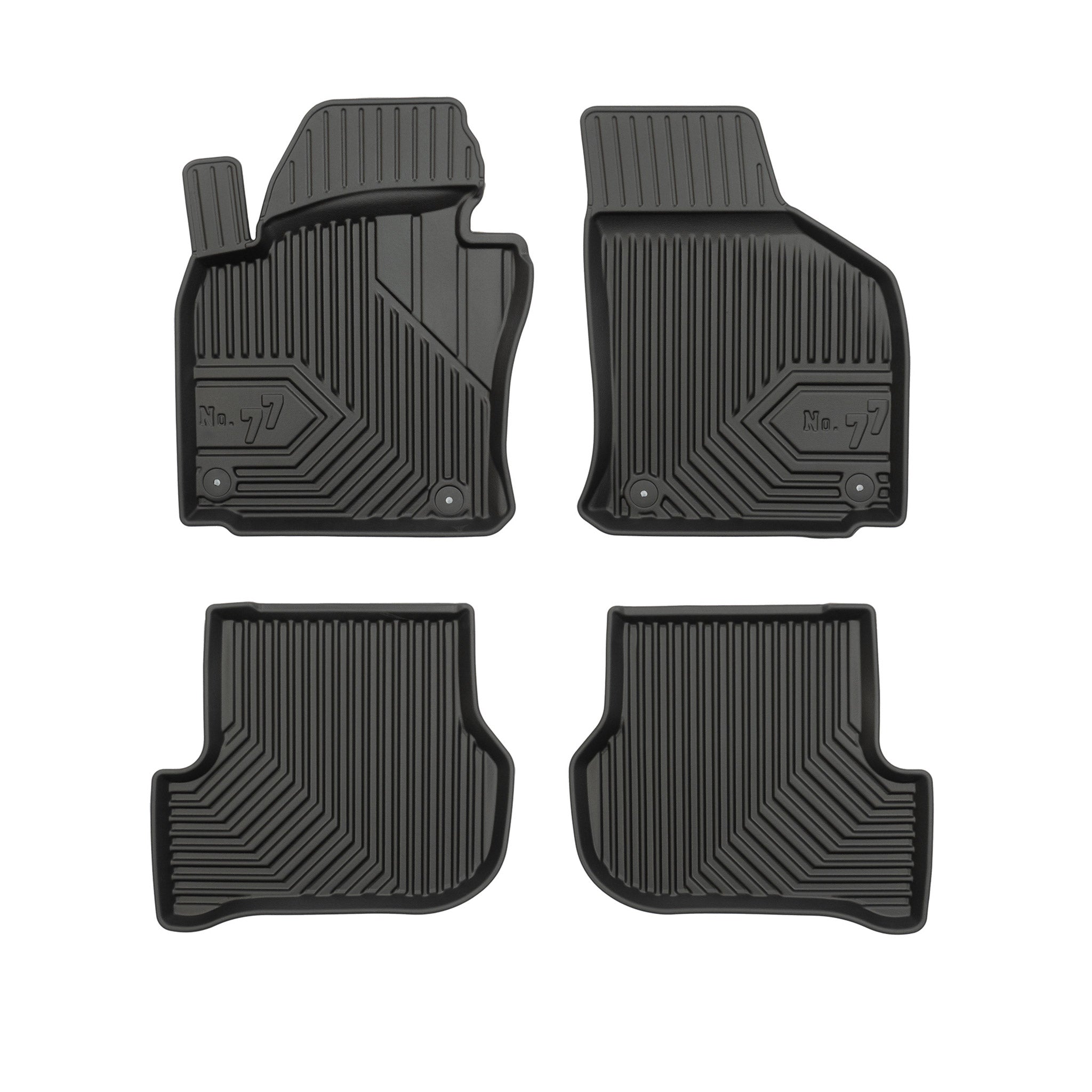 Tapis de Sol de Voiture pour Seat Toledo III 2004-2009 TPE Imperméable 4Pcs