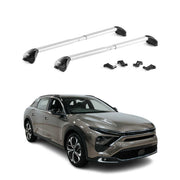 Barres de toit transversales pour Citroen C5X 2022-2026 Alu Gris Argenté 2x ABE