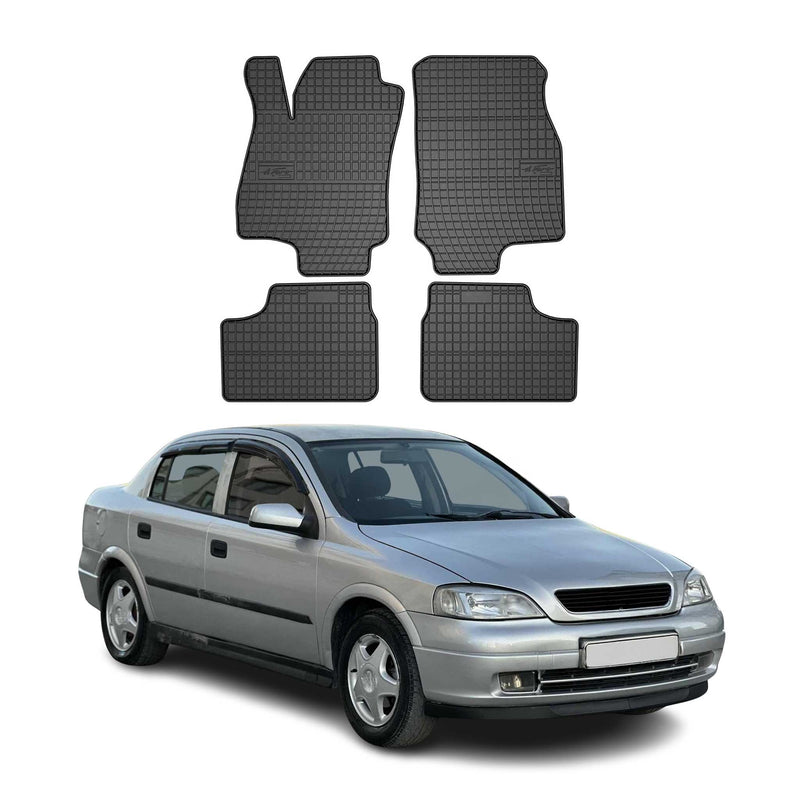 Tapis de Sol pour Opel Astra G 1998-2009 Caoutchouc Noir