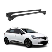 Barres de toit Transversales pour Renault Clio Grandtour 2012-2019 Alu Noir