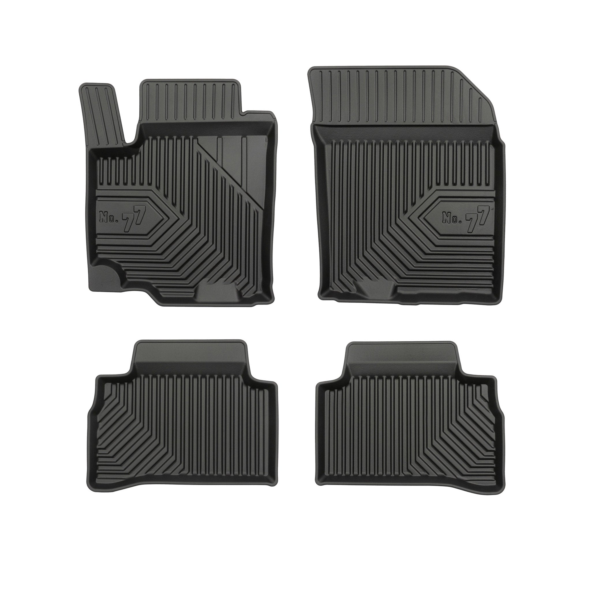 Tapis de Sol de Voiture pour Suzuki Vitara II 2015-2018 Pre-FL TPE Noir 4Pcs