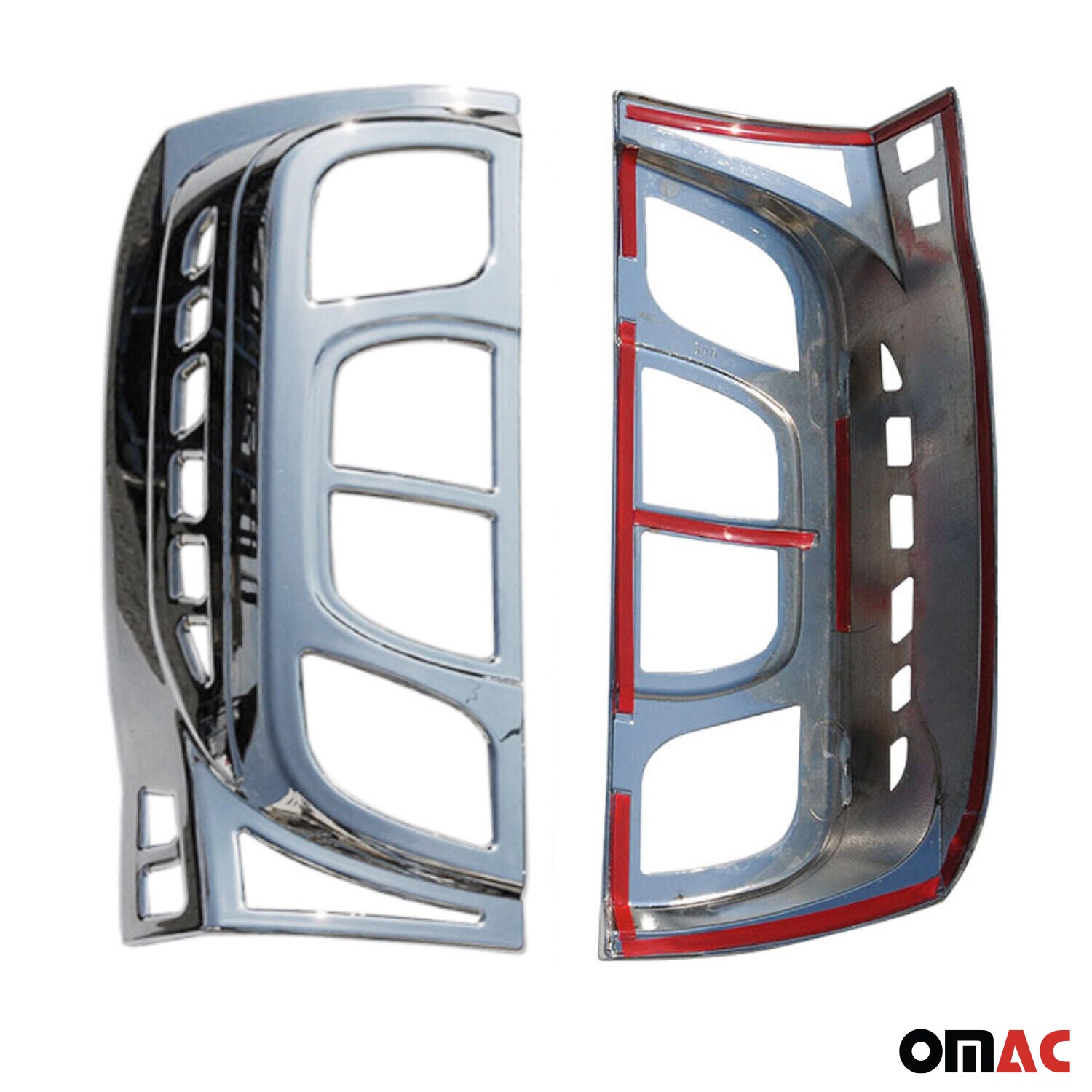 Cadre de Feu Stop Arrière pour Fiat Fiorino / Qubo 2008-2024 ABS Chromé 2 Pcs