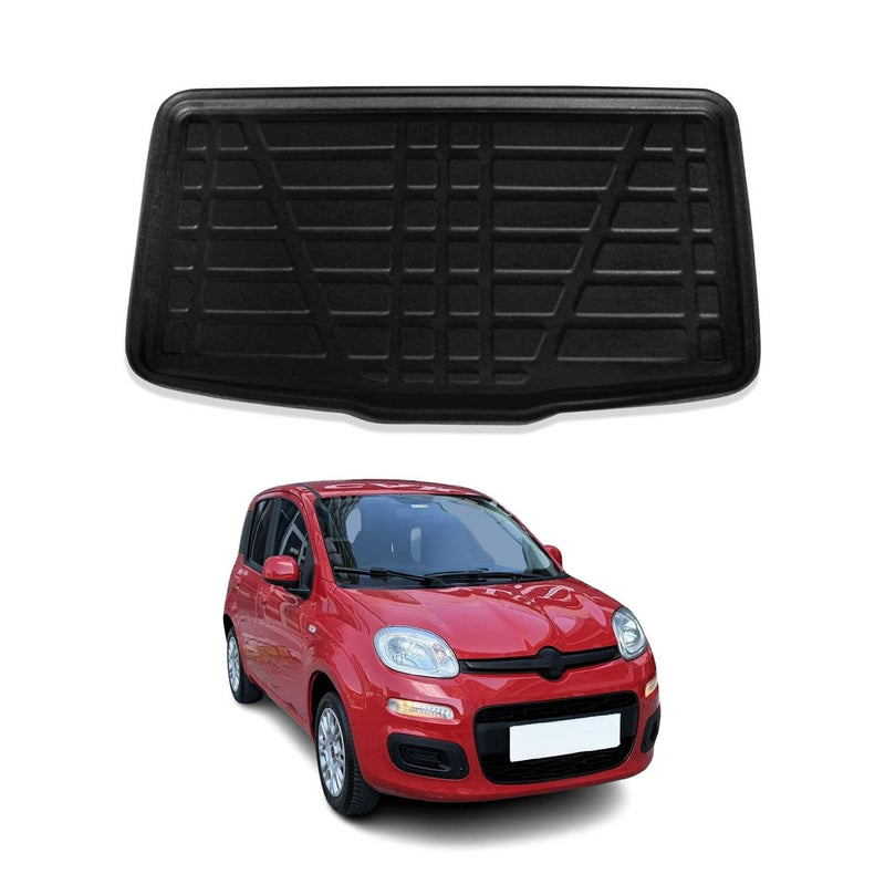 Tapis de Coffre pour Fiat Panda 2012-2025 HB en TPE Noir