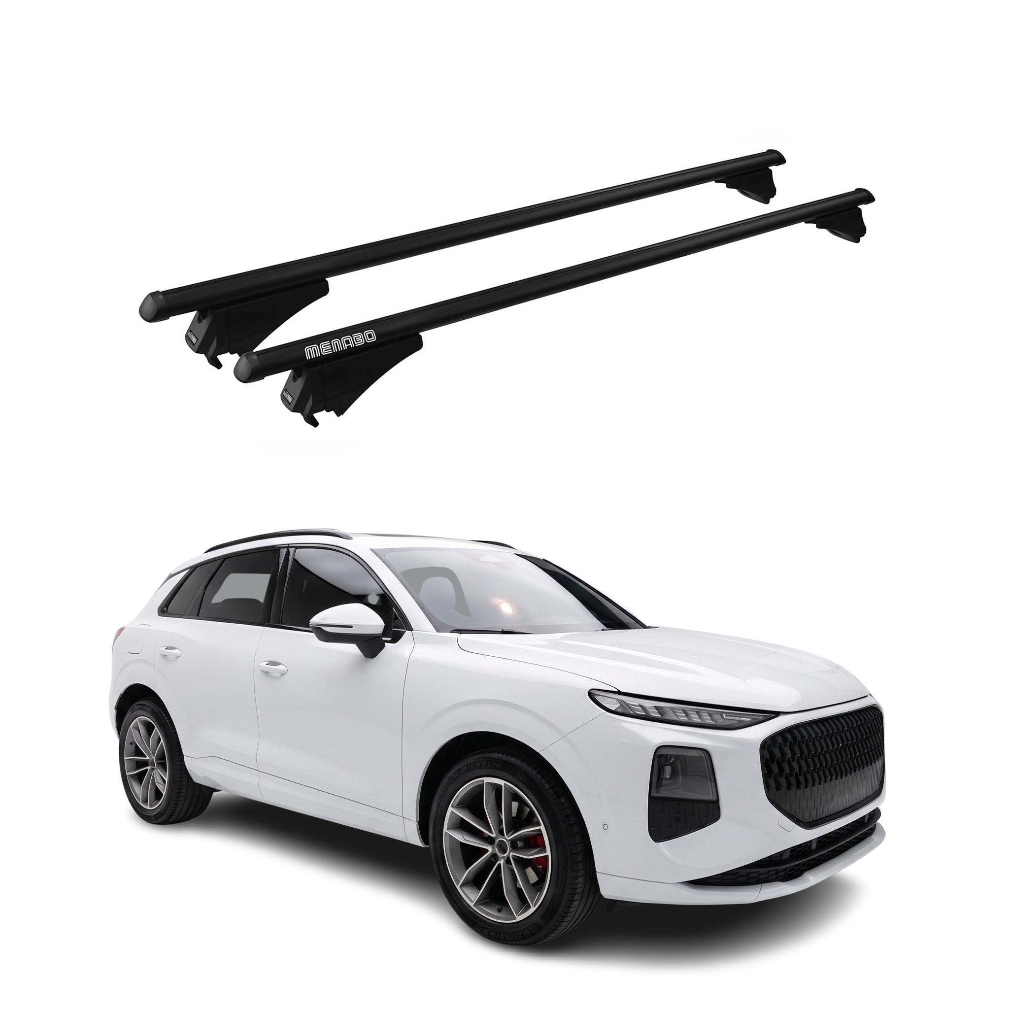 Tiger Barres de toit transversales pour Audi Q3 III FJ 2025-2026 Aluminium Noir
