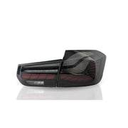 JOM OLED/LED Feux Arrière pour BMW F30 Berline 2011-2019 Rouge Foncé Fumé