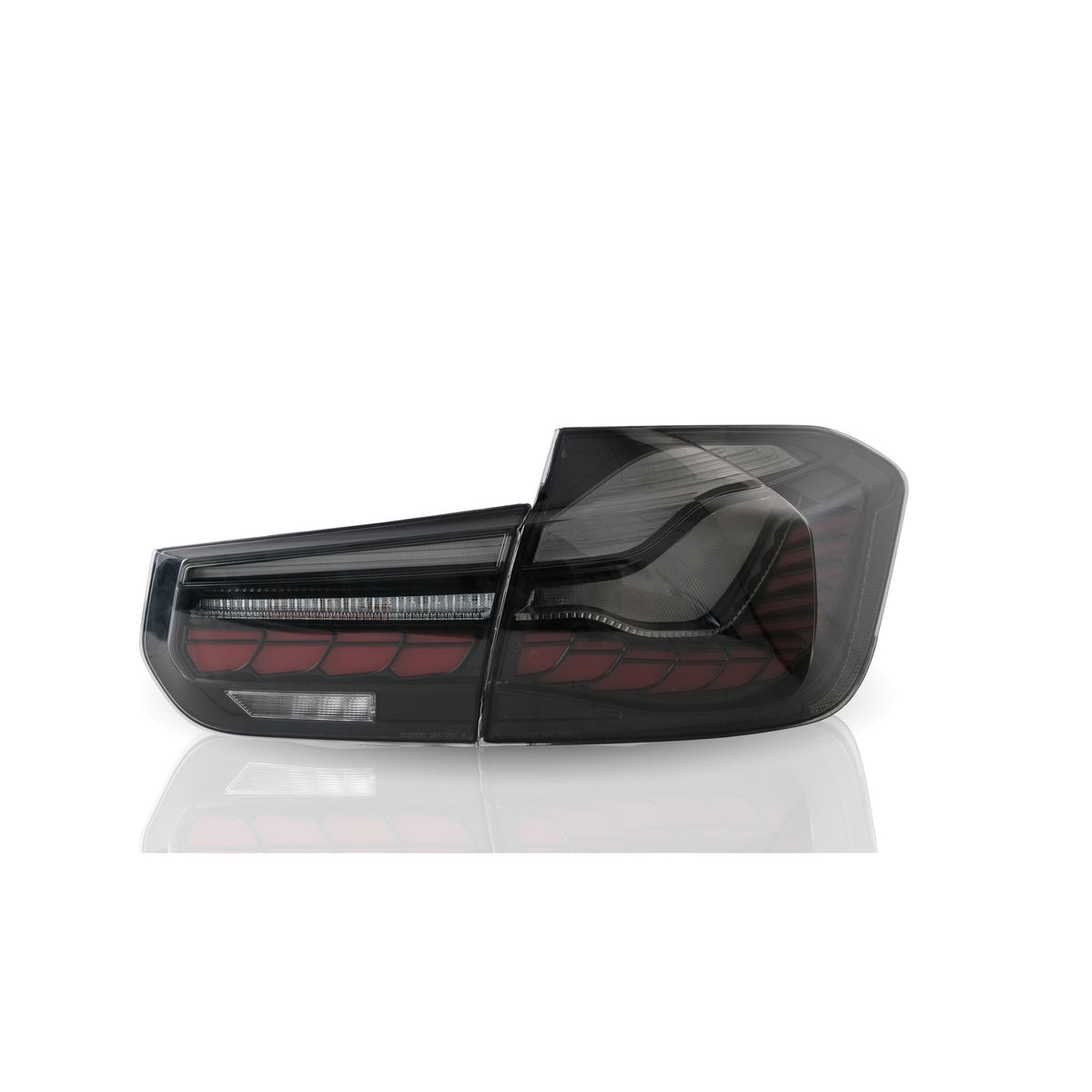 JOM OLED/LED Feux Arrière pour BMW F30 Berline 2011-2019 Rouge Foncé Fumé