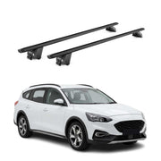 Barres de toit transversales pour Ford Focus IV Active 2019-2025 Alu Noir 2x ABE