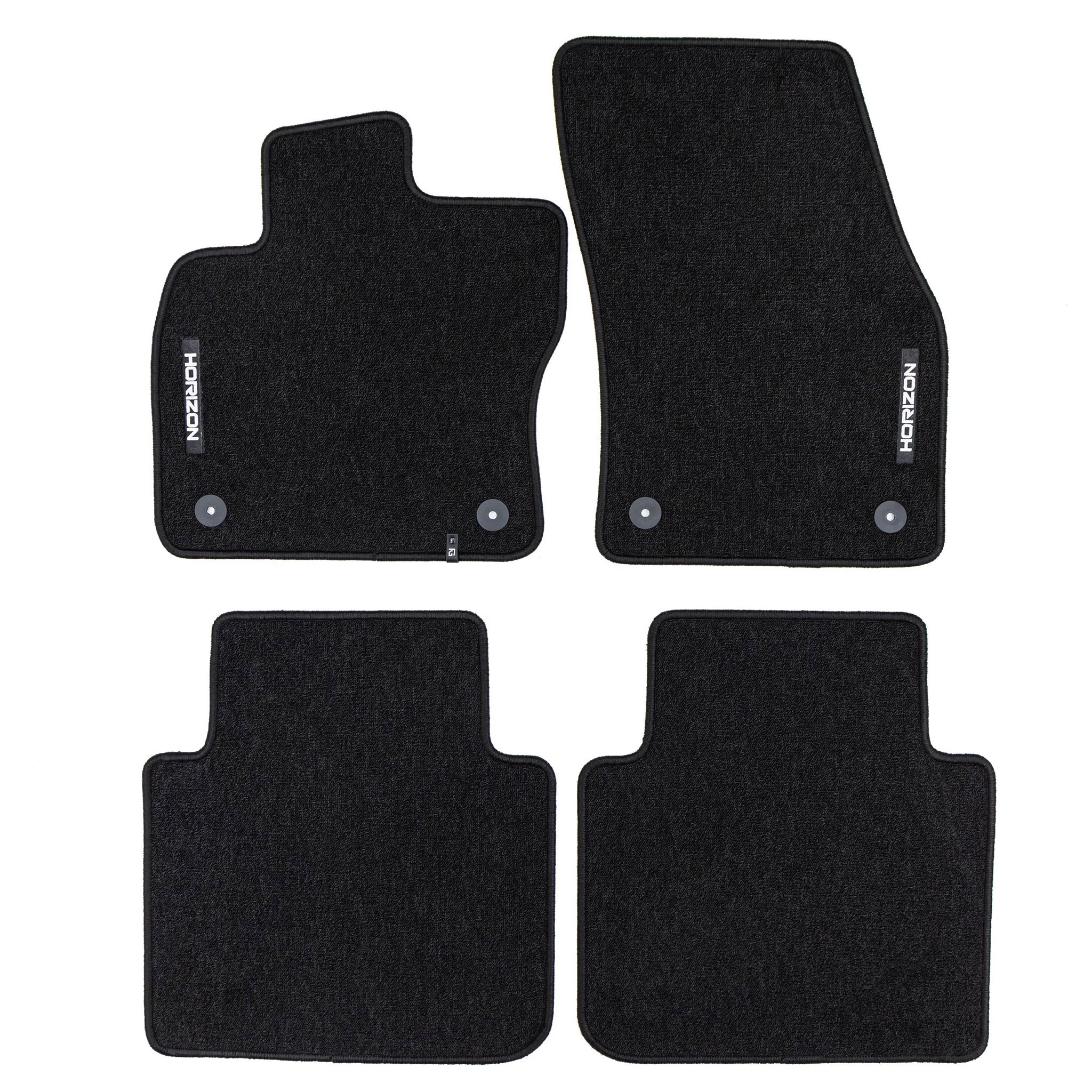 Tapis de Sol de Voiture pour Skoda Kodiaq I 2016-2024 Velours Imperméable 4Pcs