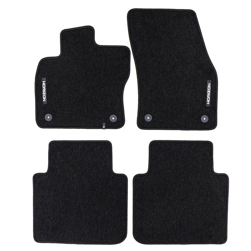 Tapis de Sol de Voiture pour Skoda Kodiaq I 2016-2024 Velours Imperméable 4Pcs
