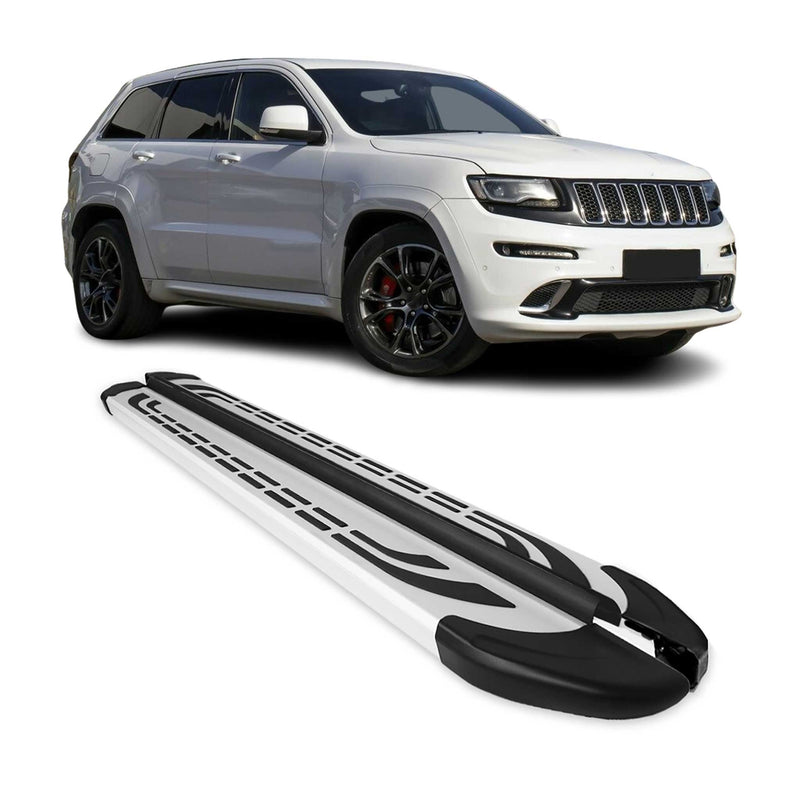 Marchepieds Latéraux pour Jeep Grand Cherokee 2011-2021 Aluminium Gris 2Pcs