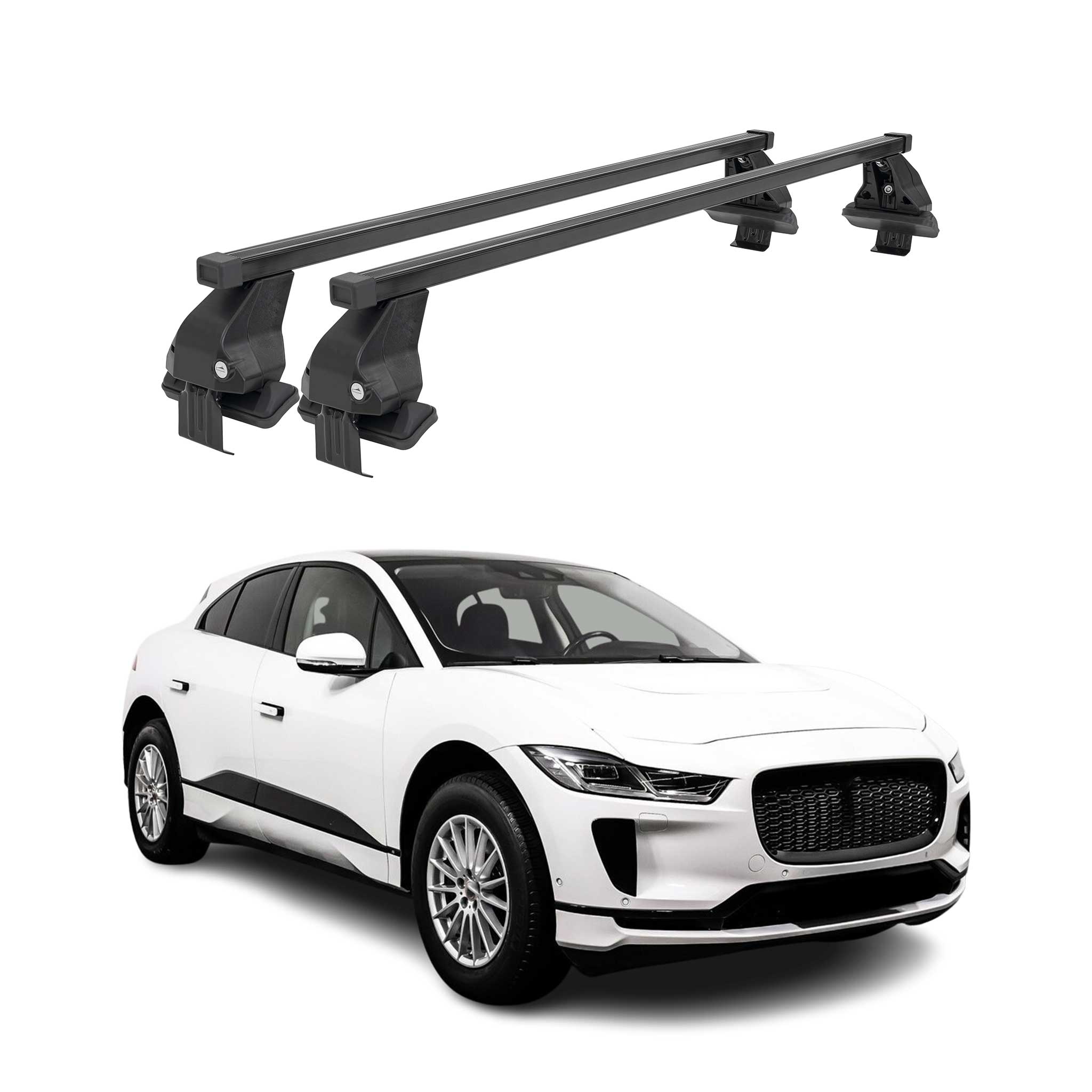 Barres Transversales Menabo pour Jaguar I-Pace 2018-2024 Noir