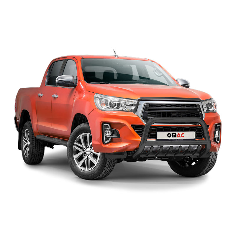 Pare-Buffle Avant Pour Toyota Hilux 2018-2020 Acier Noir