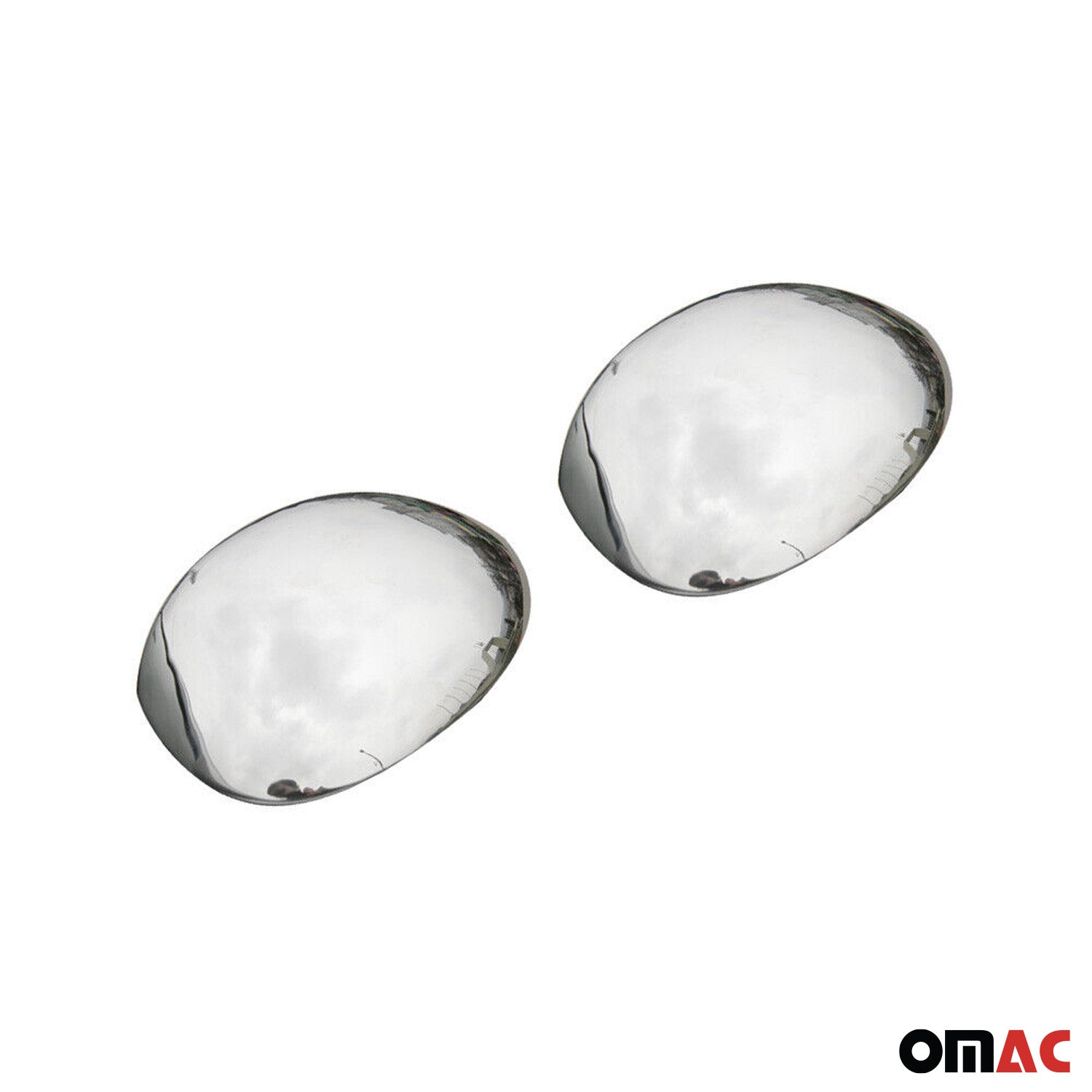 Coques de Rétroviseurs pour Peugeot 206 206+ 2009-2013 en Acier Chromé Argent