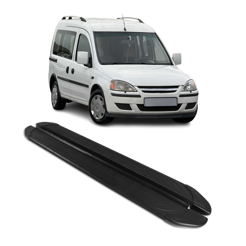 Marchepieds Latéraux Pédale pour Opel Combo 2001-2011 Aluminium Noir 2x
