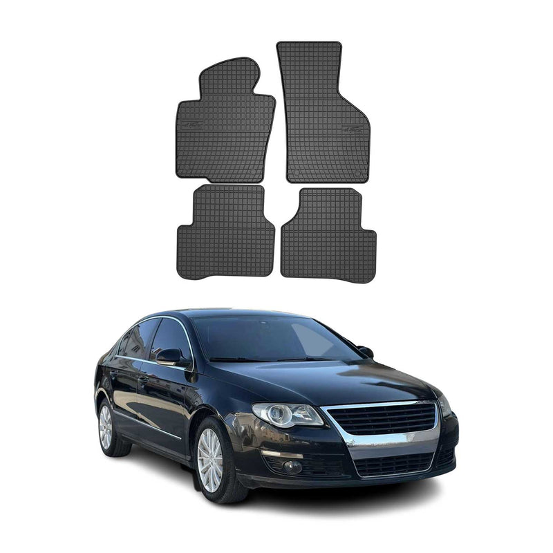 Tapis de Sol pour VW Passat B6 2005-2010 Caoutchouc Noir