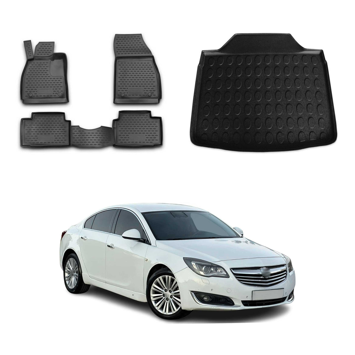 OMAC Kit Tapis de Sol et Coffre pour Opel Insignia A Berline 2008-2017