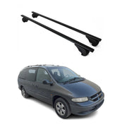 Barres de toit Transversales pour Chrysler Grand Voyager 1995-2010 Fer Noir