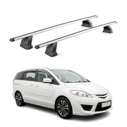 Barres de toit transversales Alu pour Mazda 5 2005-2015 TÜV 75 kg Gris 2Pcs