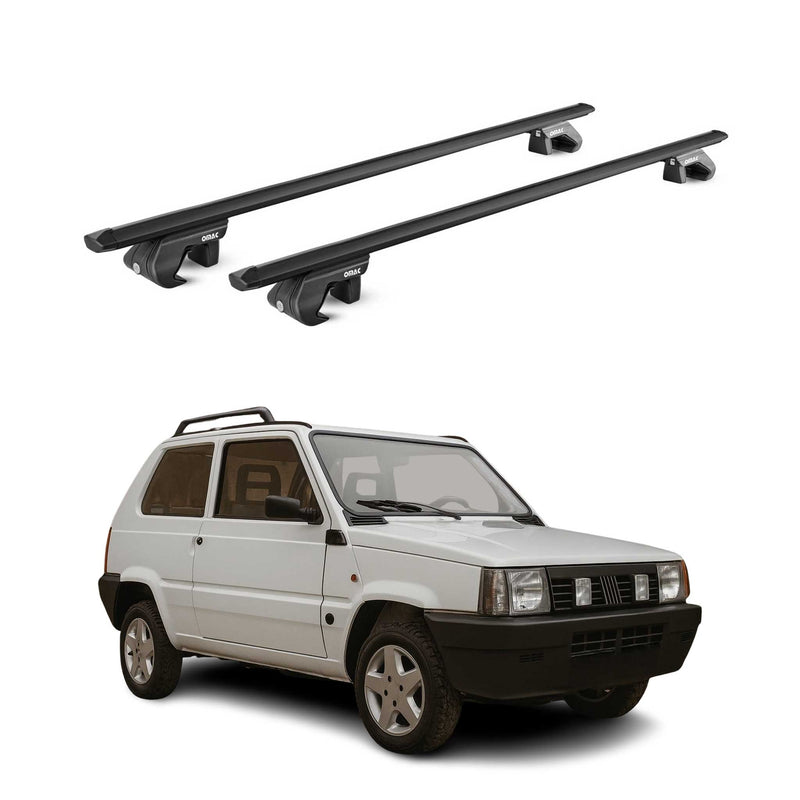 Barres de toit transversales pour Fiat Panda I 1999-2003 3 P Alu Noir 2x ABE