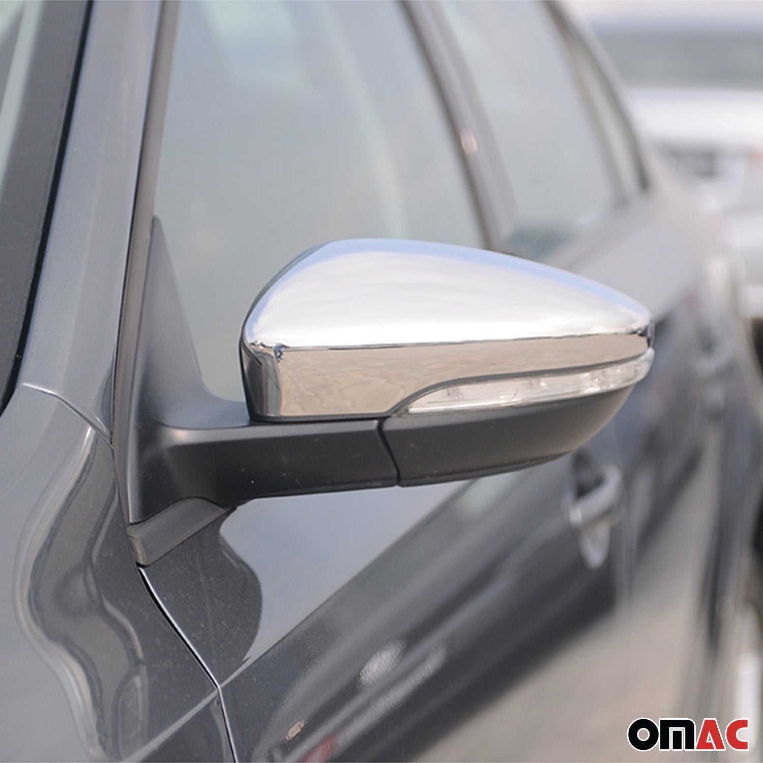 Coques de Rétroviseurs pour VW Scirocco III 2008-2017 en Acier Chromé Argent
