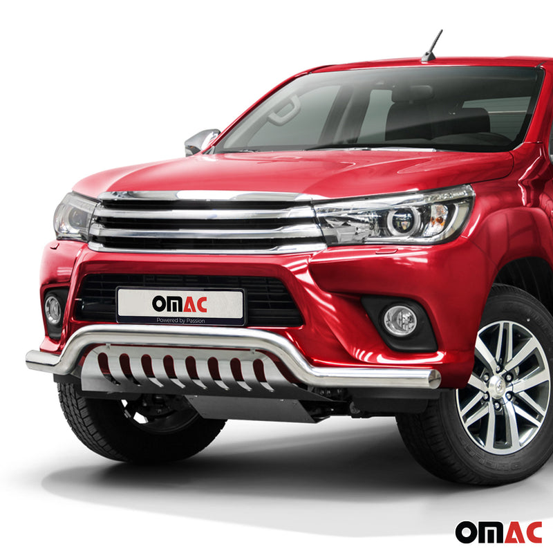 Pare-Buffle Avant Pour Toyota Hilux 2015-2017 Argent