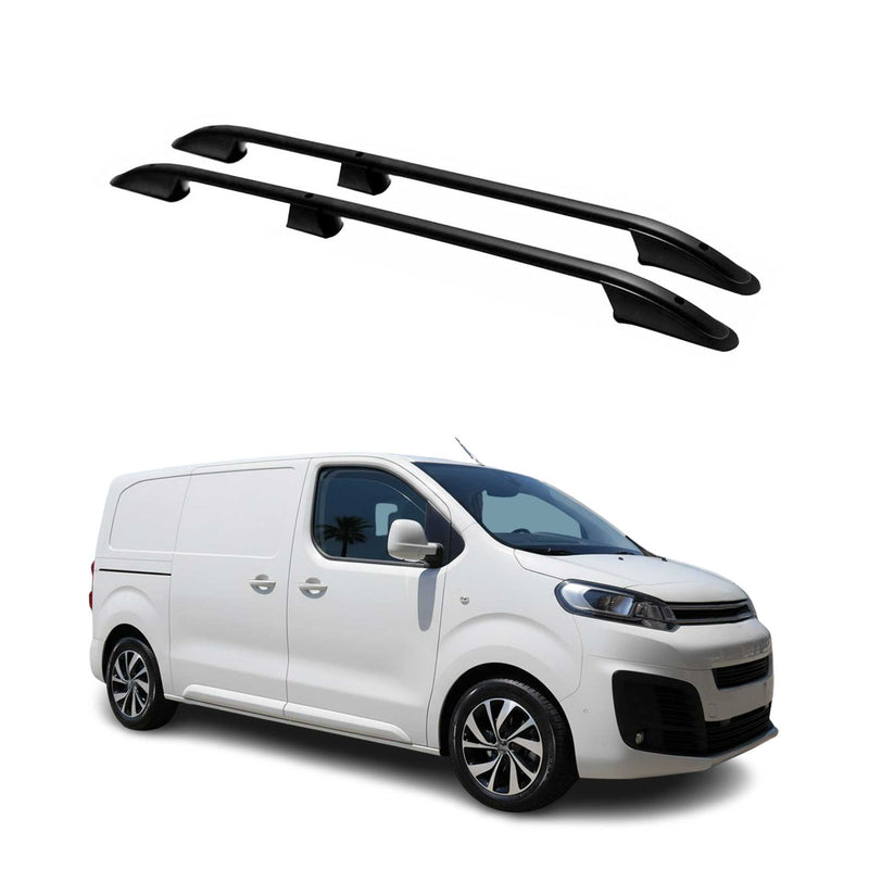 Barres de toit longitudinales pour Citroen Jumpy 2016-2024 L1 Aluminium Noir
