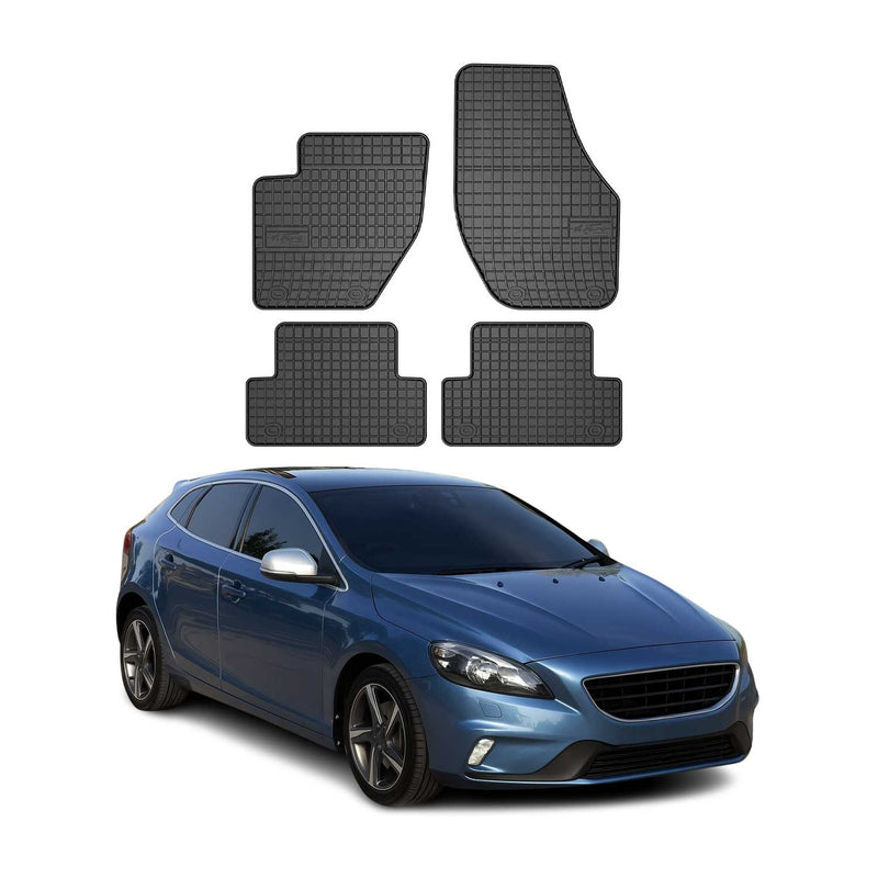 Tapis de Sol pour Volvo V40 2012-2019 Caoutchouc Noir