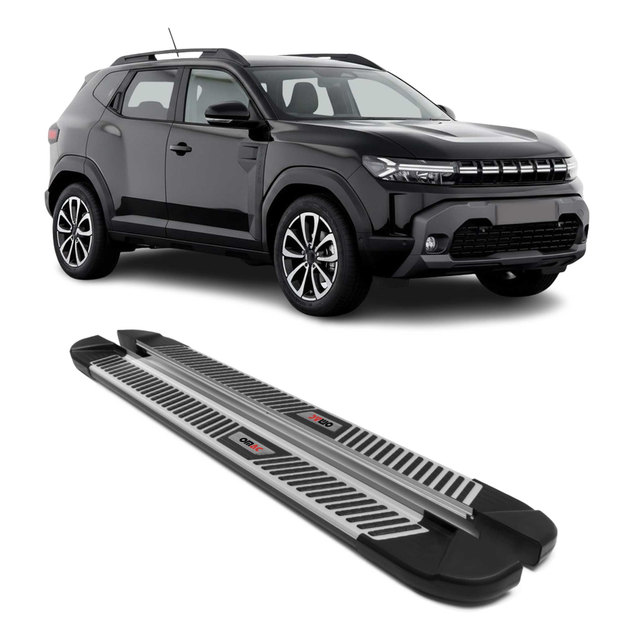 Marchepieds Latéraux pour Renault Duster / Dacia Duster 2024-2026 Noir Gris Alu